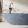 67'' X 31.5'' Freestanding Soaking Solid Surface Bathtub With Pop-Up Drain And Overflow,Body Cement Color+ Outer Dot