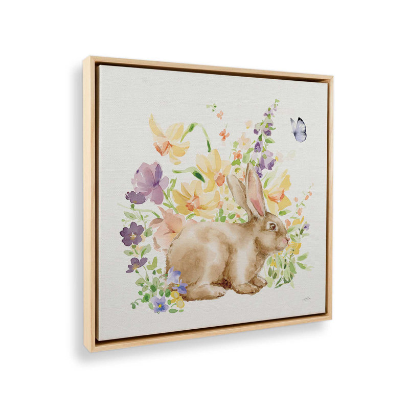 «Spring Celebration III» par Katrina Pete, reproduction d'art sur toile, H 36 po x l 36 po, Floater Frame, Érable