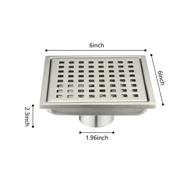 6 inch Grid Shower Floor Drain
