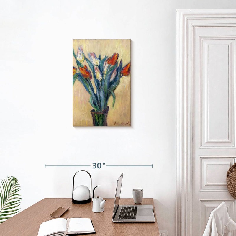 Vase de tulipes Harnek, H 24 po x l 16 po