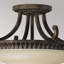 Pritzker Glass Semi Flush Mount