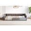 Lit plateforme tapissier en bois pleine grandeur avec garde-corps et coussin-1574310043