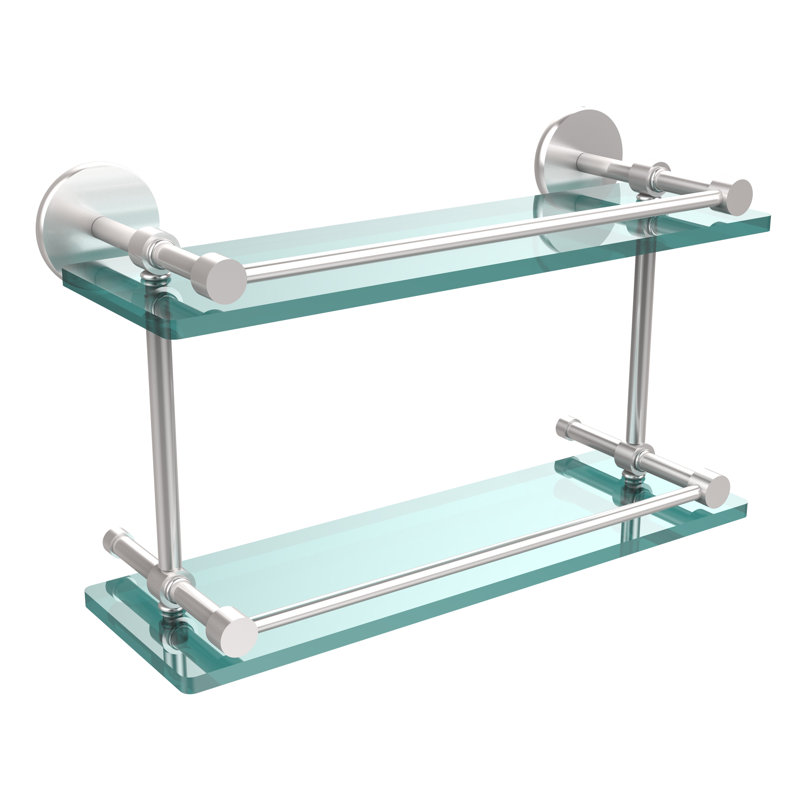 Dalston 2 Piece Tiered Shelf, Satin Chrome