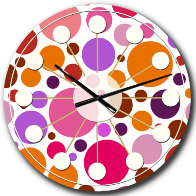 Abstract Geometric Circular Retro II - Mid-Century Modern wall clock