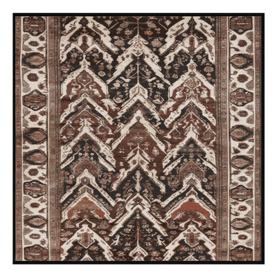 Machine Washable Persian Brown Area Rug