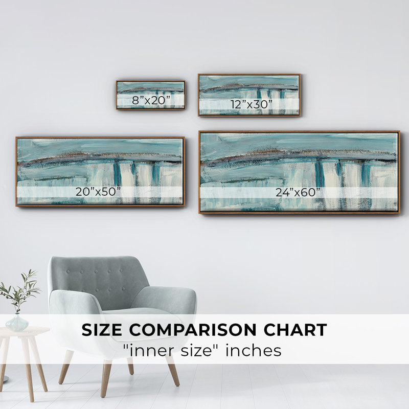 Acqua I- Framed Canvas