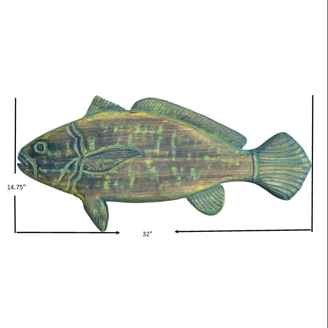Poisson truite moucheté - jaune patiné