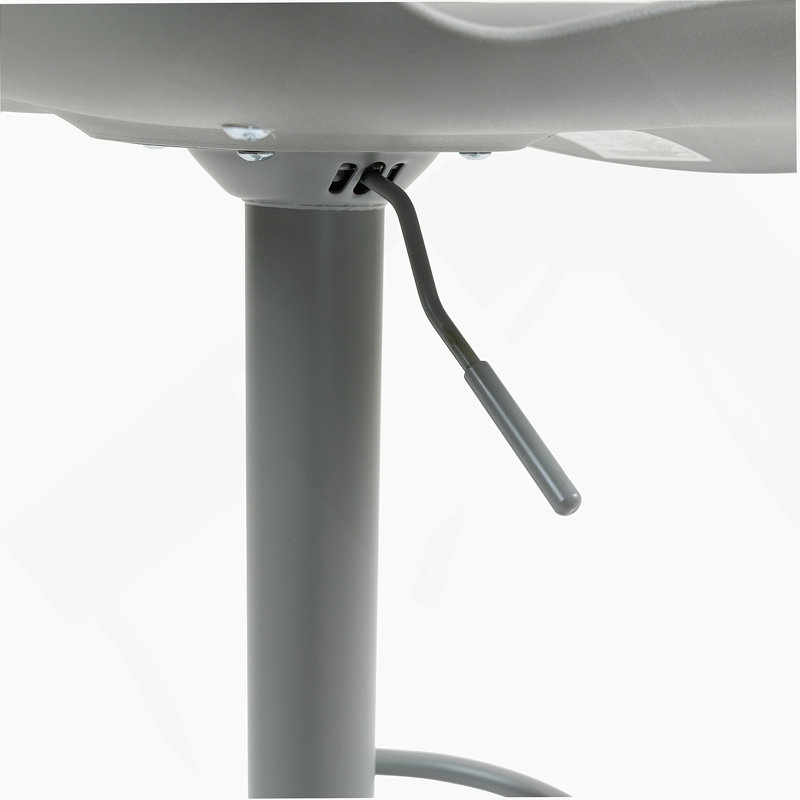 Tabourets de bar modernes en cuir synthétique à hauteur de comptoir avec pivot réglable, dossier confortable et base robuste - ensemble de 2, gris