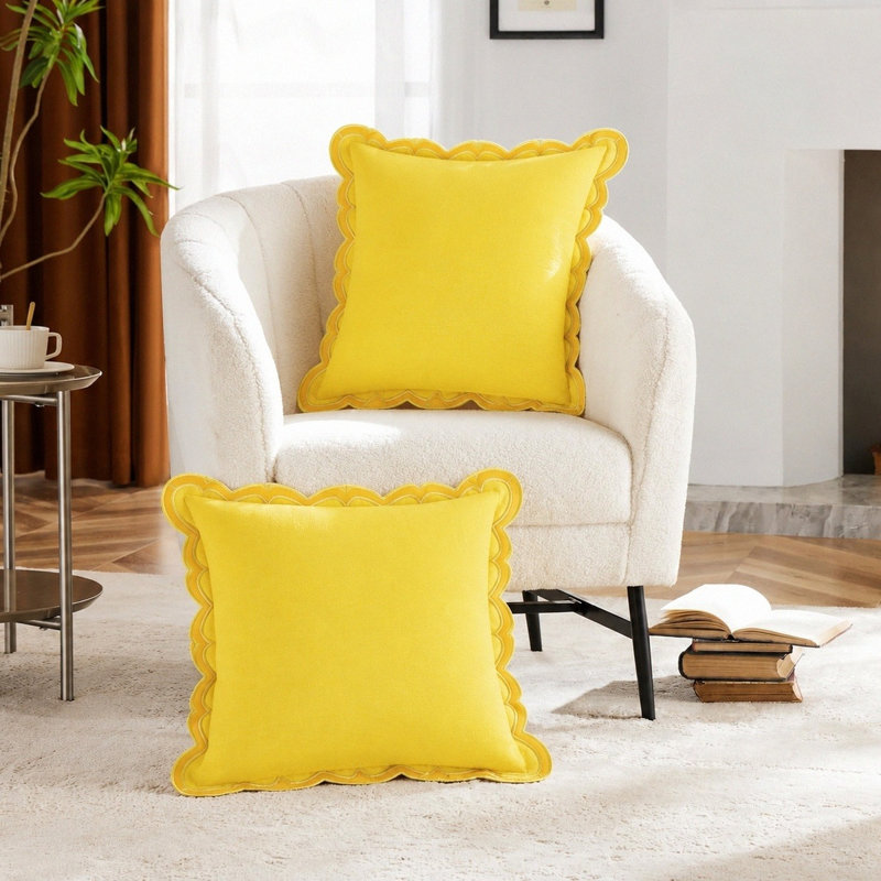 Housses de coussin 18 x 18 pouces, Jaune