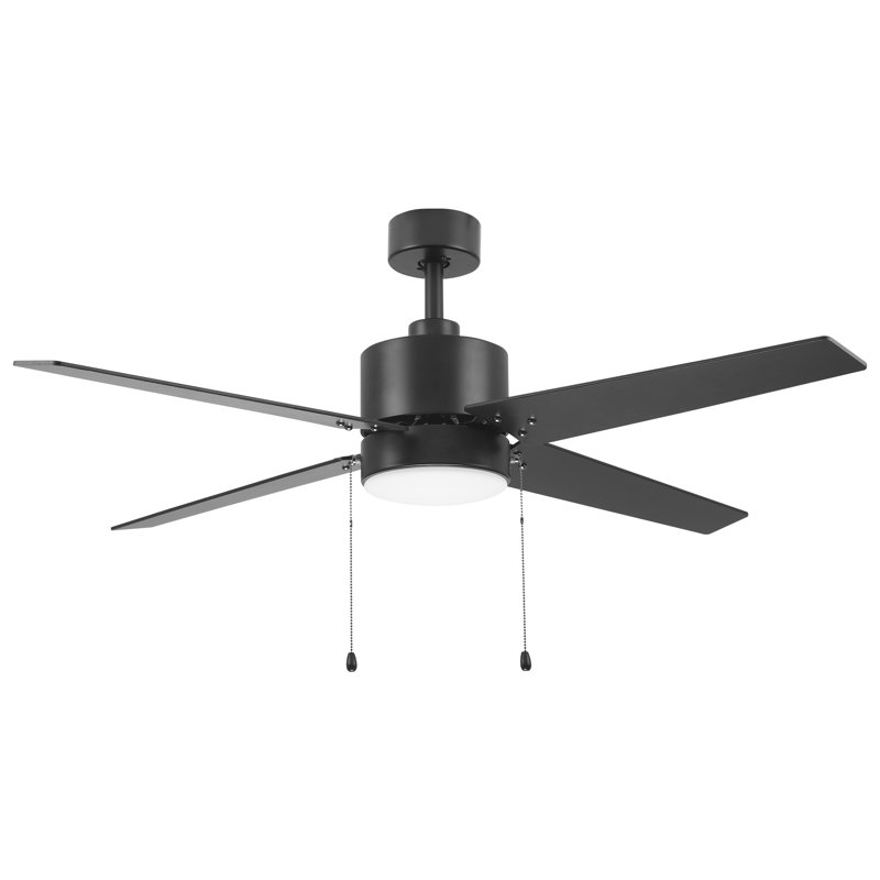 Ventilateur de plafond de 52 po avec éclairage à DEL, Noir