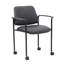 Chaise empilable Jill Diamond, roues à capuchon, siège en cascade, vinyle noir