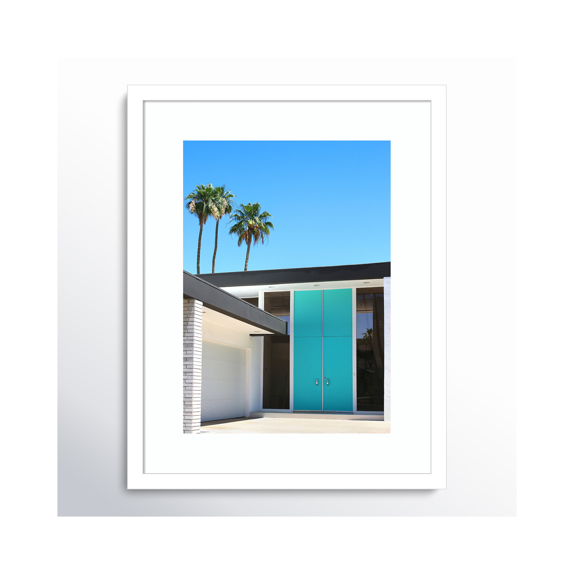 Palm Springs King by Rachel Dowd, Noir Black Framed, 40.38" H x 29.38" W x 0.875" D