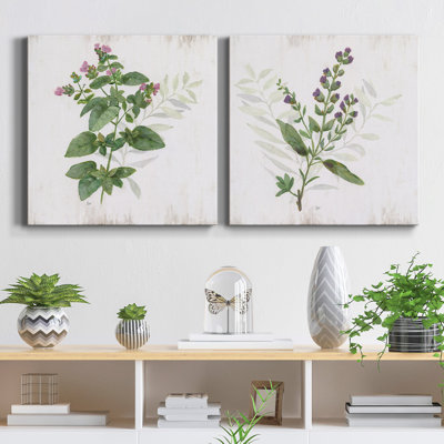 «Kitchen Garden I», ensemble de 2 reproductions d'art sur toile tendue