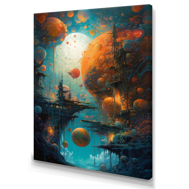 «Planets In The Universe II», reproduction sur toile, L 16 po x H 32 po