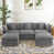 Velours côtelé gris sélectionné