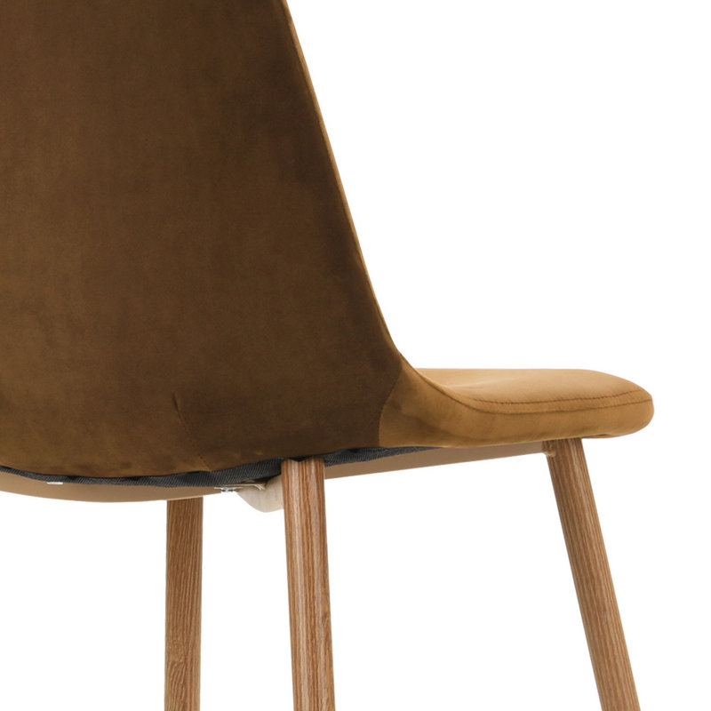 Hendersonville 124.5cm H Polyester Blend Upholstered Side Chair, Latte