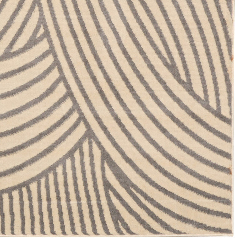 Tapis beige / gris Mawhinney, Rectangle 4 pi 3 po x 7 pi 3 po