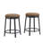 Set Of 2 Swivel Stool With Metal Frame