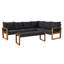 Ensemble de conversation pour patio en aluminium 8 personnes Arunas