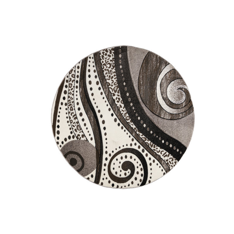 Nekizia Abstract Indoor Rug, Round 7'11"