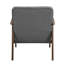 Chaise d'appoint en mousse, design moderne de style Mid-Century, velours gris foncé, chaise à structure en bois massif stable avec tissu en velours, flair, fabrication durable-215446446