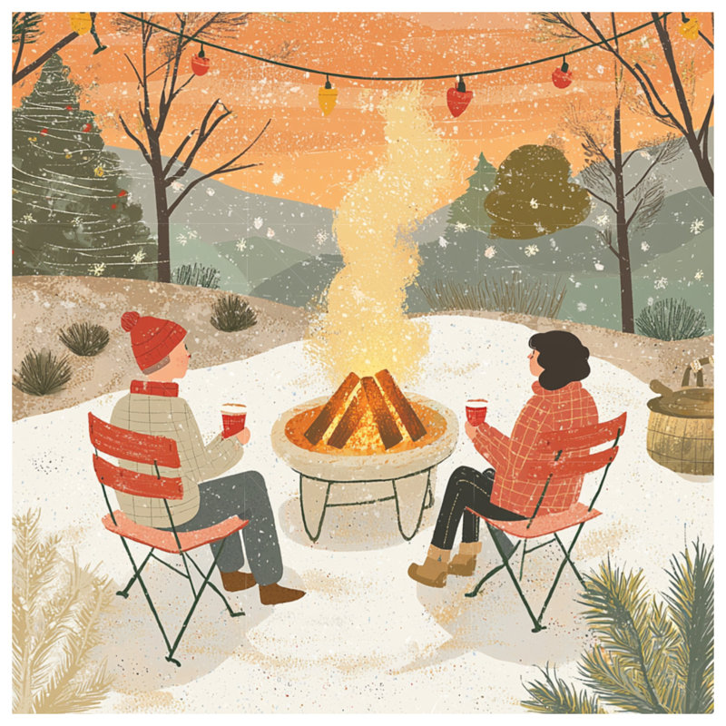 Coussin décoratif Campfire, 14 X 14 pouces