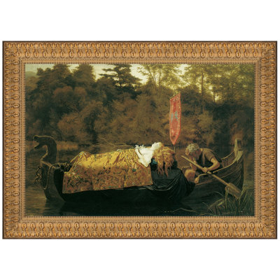 «Elaine, the Lily Maid of Astolat, 1870» par Sophie Gengembre Anderson, reproduction d'art encadrée