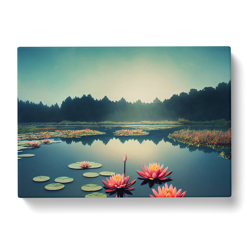 Sublime Water Lily Pond - Wrapped Canvas
