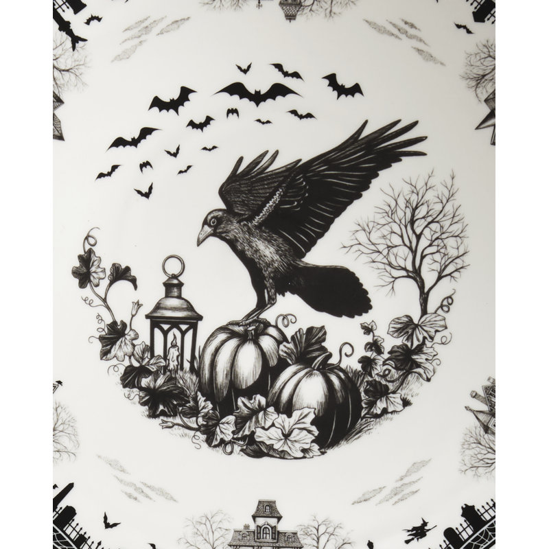 Lenox Haunted Village Cake Plate