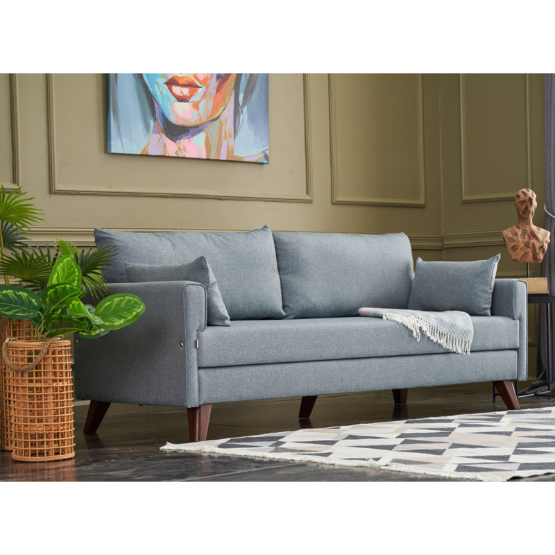 Canapé Wylandville, Bleu 100% polyester, 33,5 po H x 69,7 po L x 31,9 po P