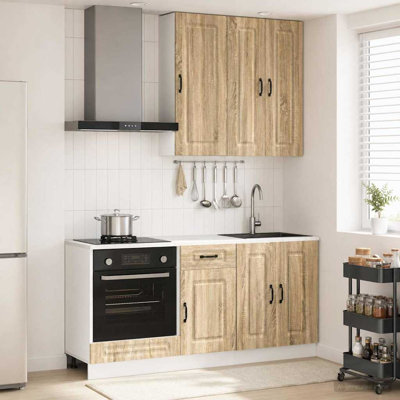vidaXL Kitchen Unit with Drawer with Door KALMAR 5 pcs Engineered Wood Cabinet
