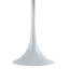 Lampe de table haute 25 po en métal avec finition blanche, abat-jour rond blanc
