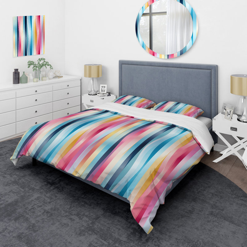 Ensemble de housse de couette Boho, Housse de couette simple + 1 taie décorative stan