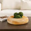 Bol rond rond en verre avec motif tourbillon - Bol décoratif moderne pour décoration intérieure, table d'appoint de chambre à coucher ou tablette - 19 po, orange