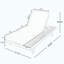 FAUTEUIL 2/3 PLIABLE EN BOIS D'ACACIA AVEC DOSSIER RÉGLABLE ET SURFACE DE RANGEMENT PLAT, FINITION TEK DÉCOUPÉE, POUR PATIO DE JARDIN PISCINE