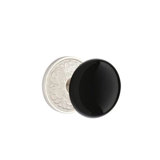 Emtek Passage Interior Mortise Set w/ Lancaster Rosette & Ebony Porcelain Knob (LH)