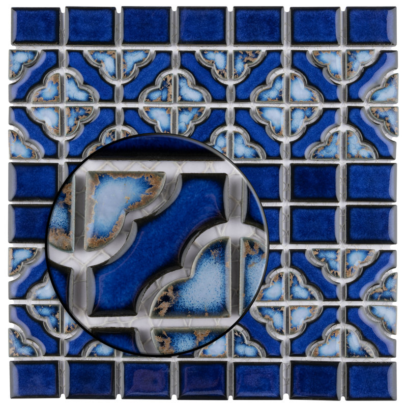 Tower 12'' x 12.5'' Porcelain Mosaic Wall & Floor Tile
