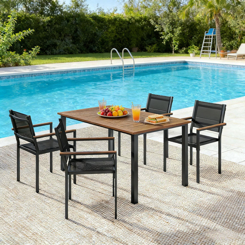 Ensemble de table et chaises de conversation, ensemble de salle à manger d'extérieur, ensemble de table et chaises de jardin