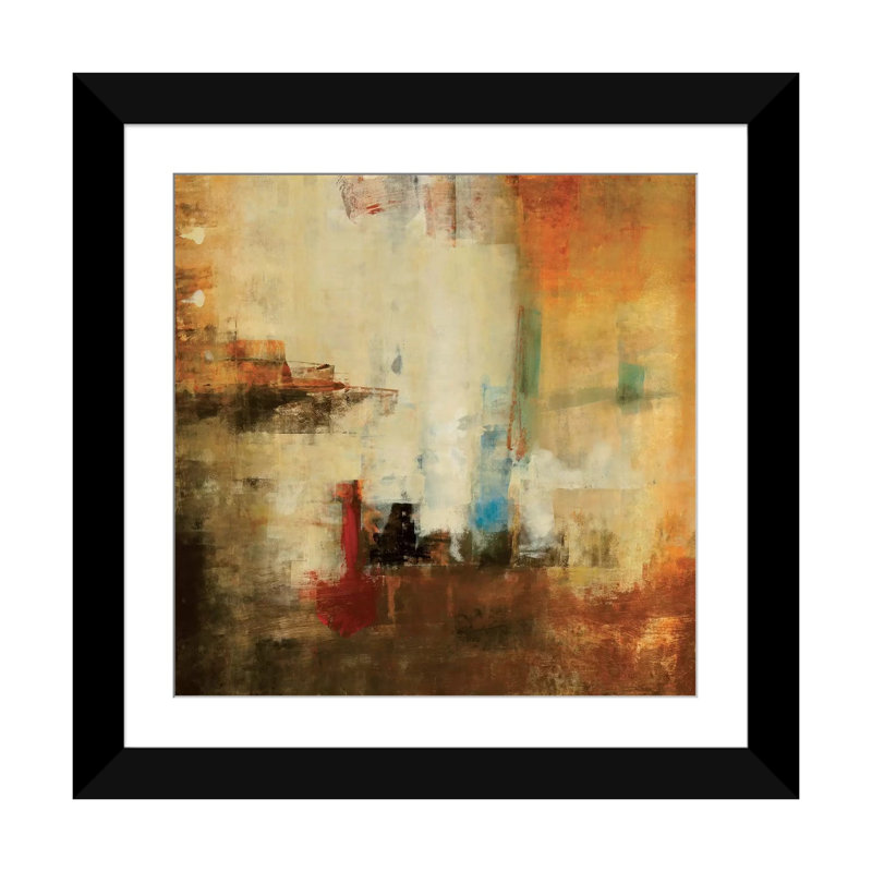 «Freeflow», reproduction sur toile, H 16 po x l 16 po x P 1 po, Papier d'art encadré noir, Blanc
