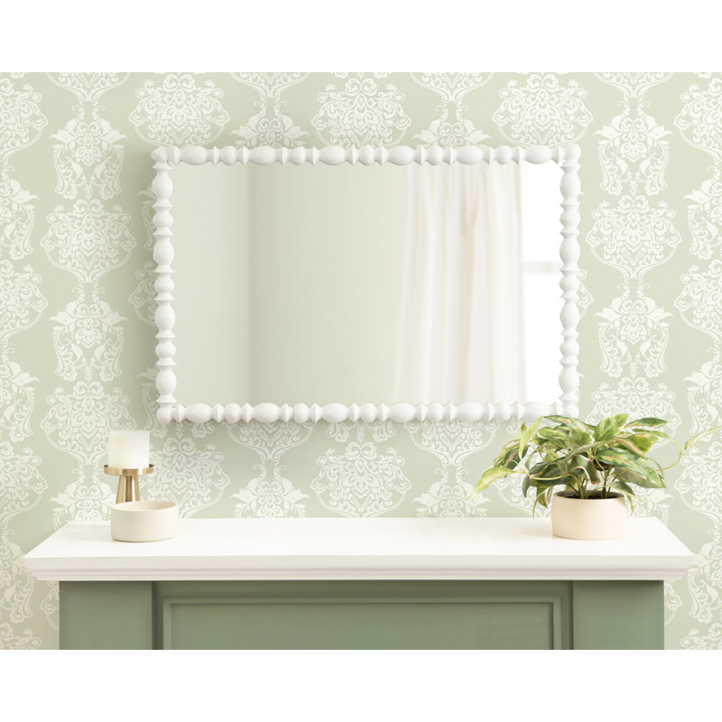 Prindle Rectangle Scalloped Wooden Mirror