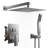 10 inch Bathroom Wall Mounted Rainfall Shower Head System with Faucet Rough-in Valve-88893574