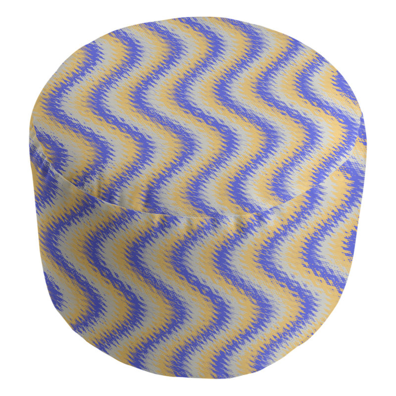 Repose-pieds Avicia, Violet bleu / beige