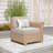 Outdoor Conversation Patio Sofa Chair With Rattan
