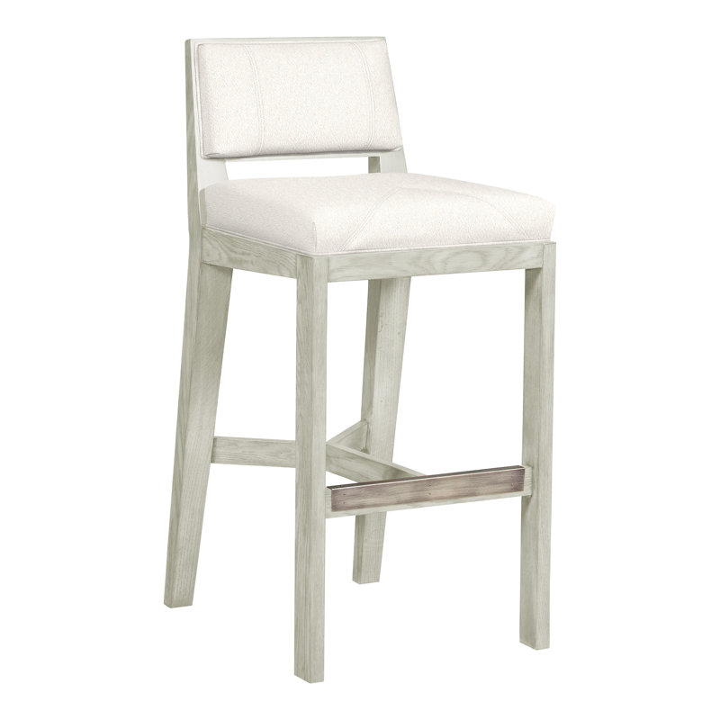 Scoville By Thom Filicia Upholstered Counter Stool with Solid Wood Frame, Wrenn, Kennelly Snow