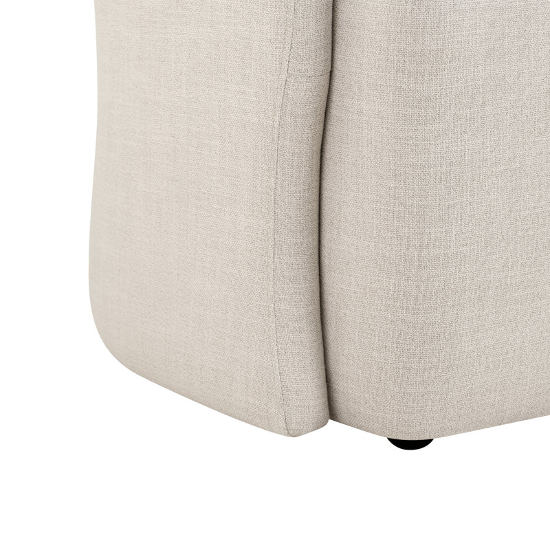 Frankie Caster Dining Chair, Effie Linen Performance Linen