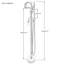 Maron Floor Waterfall Faucet Bath Filler with Diverter