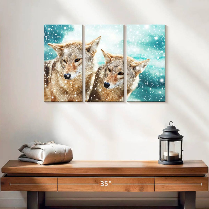 Brampt Coyote Pair, 48" H x 74" W