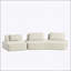 Ensemble de canapé modulaire surdimensionné moderne et luxueux, canapé rembourré moelleux en chenille avec dossiers amovibles et coussins moelleux, canapé profond et canapé-lit