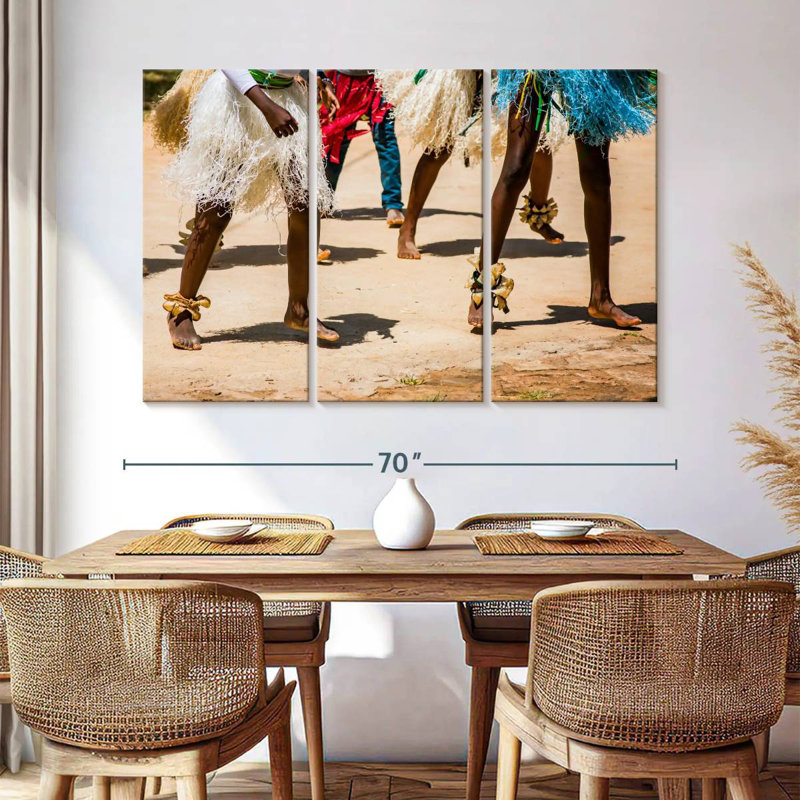 Enn Native African Dancers, 28" H x 45" W