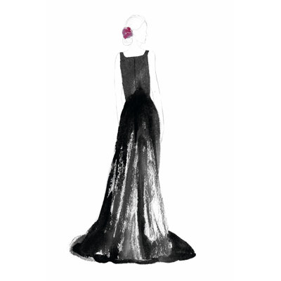 Black Dress I by Alicia Ludwig - Wrapped Canvas Painting